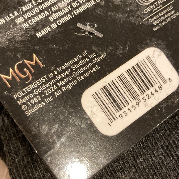 Poltergeist grey socks fits 6-12 new - Picture 6 of 9